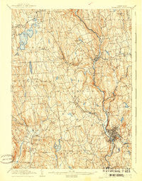 Waterbury Connecticut Historical topographic map, 1:62500 scale, 15 X 15 Minute, Year 1904