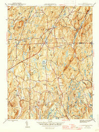 Westford Connecticut Historical topographic map, 1:31680 scale, 7.5 X 7.5 Minute, Year 1945