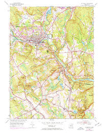 Willimantic Connecticut Historical topographic map, 1:24000 scale, 7.5 X 7.5 Minute, Year 1953