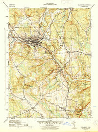 Willimantic Connecticut Historical topographic map, 1:31680 scale, 7.5 X 7.5 Minute, Year 1945