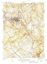Willimantic Connecticut Historical topographic map, 1:31680 scale, 7.5 X 7.5 Minute, Year 1945