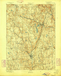 Winsted Connecticut Historical topographic map, 1:62500 scale, 15 X 15 Minute, Year 1892