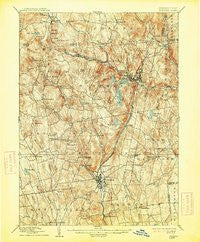 Winsted Connecticut Historical topographic map, 1:62500 scale, 15 X 15 Minute, Year 1892