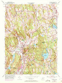 Woodbury Connecticut Historical topographic map, 1:24000 scale, 7.5 X 7.5 Minute, Year 1955