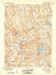 Woodbury Connecticut Historical topographic map, 1:31680 scale, 7.5 X 7.5 Minute, Year 1950