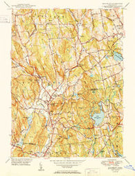 Woodbury Connecticut Historical topographic map, 1:31680 scale, 7.5 X 7.5 Minute, Year 1950