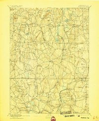 Woodstock Connecticut Historical topographic map, 1:62500 scale, 15 X 15 Minute, Year 1892