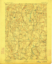 Woodstock Connecticut Historical topographic map, 1:62500 scale, 15 X 15 Minute, Year 1892