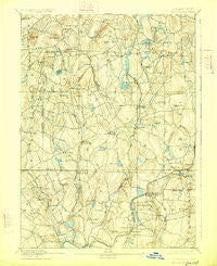 Woodstock Connecticut Historical topographic map, 1:62500 scale, 15 X 15 Minute, Year 1892