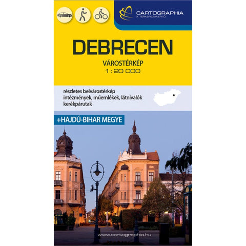 Buy map DEBRECEN and Hajdú-Bihar County map (hard cover)