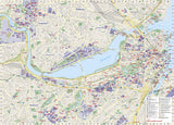 Boston, Massachusetts DestinationMap by National Geographic Maps - Back of map