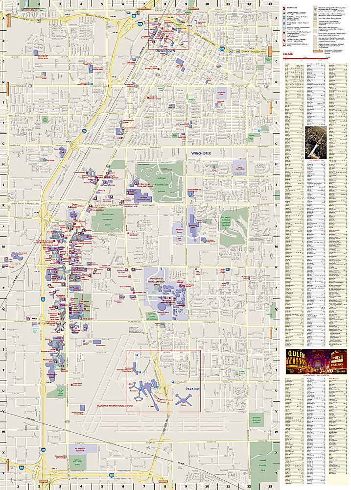 Folded Map: Las Vegas/ The Strip Street Map