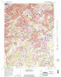 Anacostia District of Columbia Historical topographic map, 1:24000 scale, 7.5 X 7.5 Minute, Year 1965