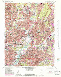 Washington East District of Columbia Historical topographic map, 1:24000 scale, 7.5 X 7.5 Minute, Year 1965