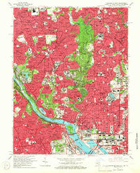 Washington West District of Columbia Historical topographic map, 1:24000 scale, 7.5 X 7.5 Minute, Year 1965