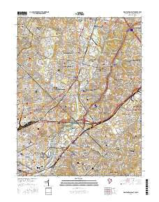 Washington East District of Columbia Current topographic map, 1:24000 scale, 7.5 X 7.5 Minute, Year 2016