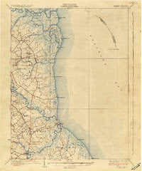 Bowers Delaware Historical topographic map, 1:62500 scale, 15 X 15 Minute, Year 1936