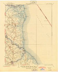 Bowers Delaware Historical topographic map, 1:62500 scale, 15 X 15 Minute, Year 1936