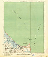 Cape Henlopen Delaware Historical topographic map, 1:62500 scale, 15 X 15 Minute, Year 1937