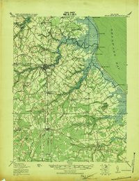 Cedar Creek Delaware Historical topographic map, 1:62500 scale, 15 X 15 Minute, Year 1919