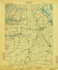 Dover Delaware Historical topographic map, 1:125000 scale, 30 X 30 Minute, Year 1899