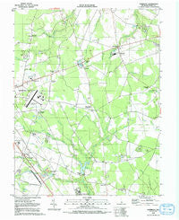 Harbeson Delaware Historical topographic map, 1:24000 scale, 7.5 X 7.5 Minute, Year 1992