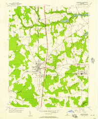 Harrington Delaware Historical topographic map, 1:24000 scale, 7.5 X 7.5 Minute, Year 1955
