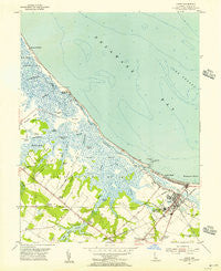 Lewes Delaware Historical topographic map, 1:24000 scale, 7.5 X 7.5 Minute, Year 1954