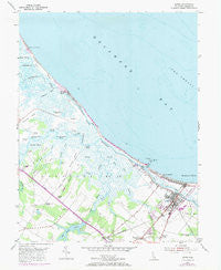 Lewes Delaware Historical topographic map, 1:24000 scale, 7.5 X 7.5 Minute, Year 1954