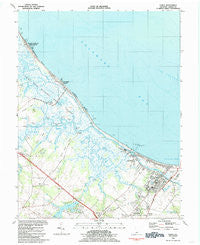 Lewes Delaware Historical topographic map, 1:24000 scale, 7.5 X 7.5 Minute, Year 1984