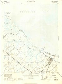 Lewes Delaware Historical topographic map, 1:24000 scale, 7.5 X 7.5 Minute, Year 1944