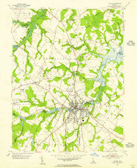 Milford Delaware Historical topographic map, 1:24000 scale, 7.5 X 7.5 Minute, Year 1954