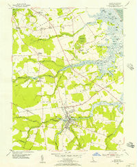 Milton Delaware Historical topographic map, 1:24000 scale, 7.5 X 7.5 Minute, Year 1955