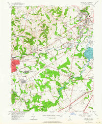 Newark East Delaware Historical topographic map, 1:24000 scale, 7.5 X 7.5 Minute, Year 1953