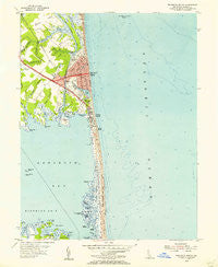 Rehoboth Beach Delaware Historical topographic map, 1:24000 scale, 7.5 X 7.5 Minute, Year 1954