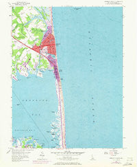 Rehoboth Beach Delaware Historical topographic map, 1:24000 scale, 7.5 X 7.5 Minute, Year 1954