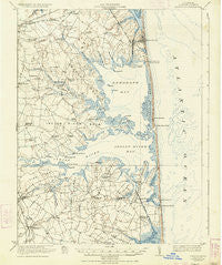 Rehoboth Delaware Historical topographic map, 1:62500 scale, 15 X 15 Minute, Year 1918