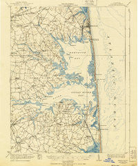Rehoboth Delaware Historical topographic map, 1:62500 scale, 15 X 15 Minute, Year 1918