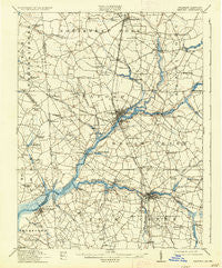 Seaford Delaware Historical topographic map, 1:62500 scale, 15 X 15 Minute, Year 1915