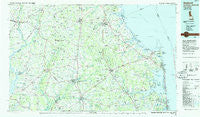 Seaford Delaware Historical topographic map, 1:100000 scale, 30 X 60 Minute, Year 1984