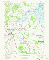 Smyrna Delaware Historical topographic map, 1:24000 scale, 7.5 X 7.5 Minute, Year 1956