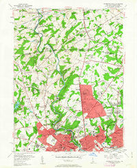 Wilmington North Delaware Historical topographic map, 1:24000 scale, 7.5 X 7.5 Minute, Year 1954