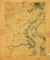 Wilmington Delaware Historical topographic map, 1:62500 scale, 15 X 15 Minute, Year 1906