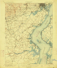 Wilmington Delaware Historical topographic map, 1:62500 scale, 15 X 15 Minute, Year 1906
