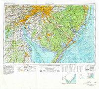 Wilmington Delaware Historical topographic map, 1:250000 scale, 1 X 2 Degree, Year 1966