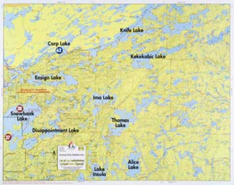Buy map F-11: SNOWBANK LAKE, KNIFE LAKE, KEKEKABIC LAKE