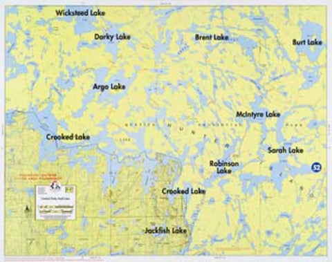 Buy map F-17: CROOKED LAKE, DARK WATER LAKE, SARAH LAKE