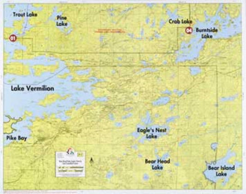 Buy map F-2: BEAR HEAD PARK, EAGLE’S NEST LAKE, EAST LAKE VERMILION