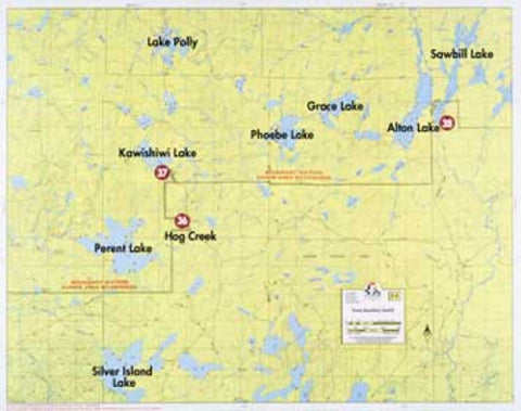 Buy map F-5: PERENT LAKE, KAWISHIWI LAKE, SAWBILL LAKE
