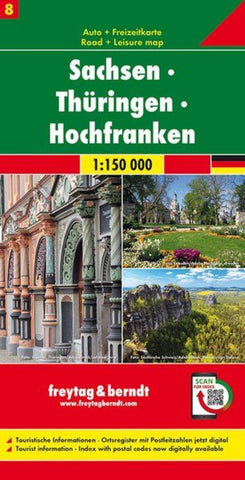 Buy map Saxony - Thuringia - Hochfranken, road map 1:150,000, sheet 8
